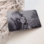 Personalized Gift Laser-Engraved Black Wallet Card for Him